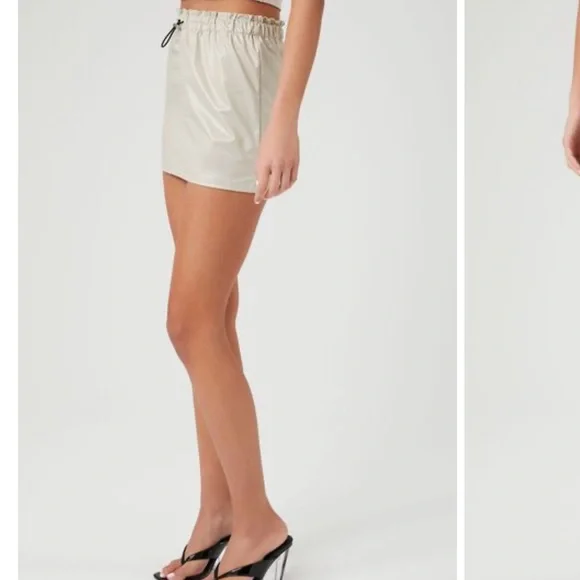 NWT ⚜️ Just Polly NY Forever 21 Toggle Drawstring Mini Skirt size L - Picture 5 of 15